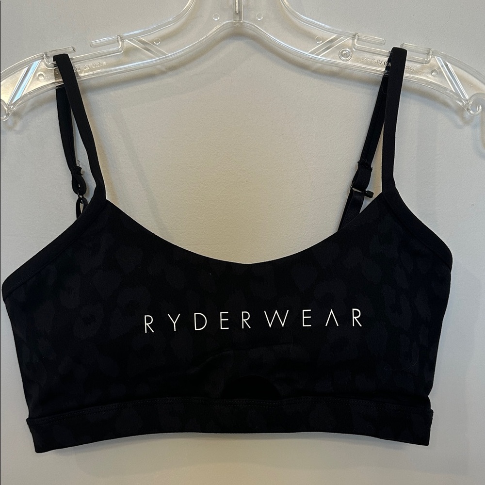 Ryderwear Black Patterned Sports Bra